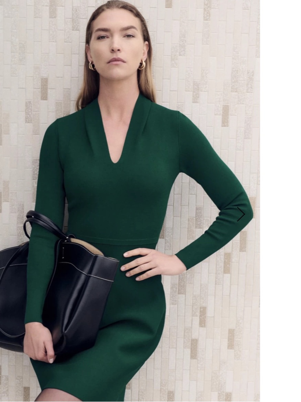 The fold sculpt knit dress